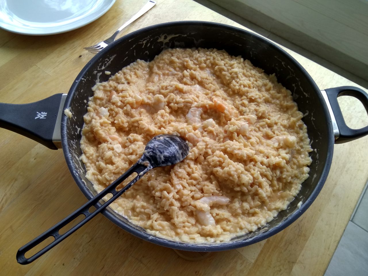 Risotto de langostinos